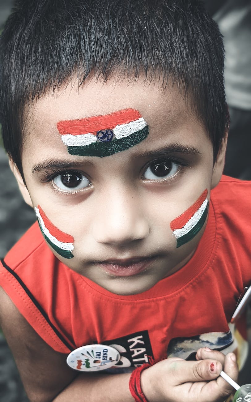 boy with face paint
