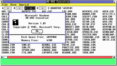 Microsoft Windows 1.0 version