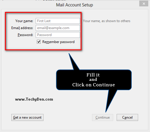 mail account setup