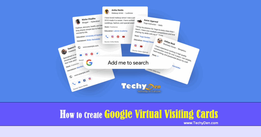 How to Create Google Virtual Visiting Cards?