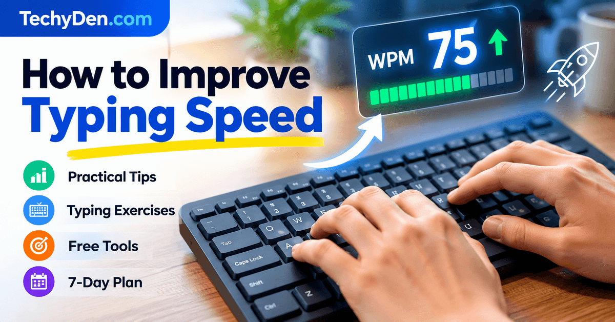 How to improve typing speed using a computer keyboard - TechyDen