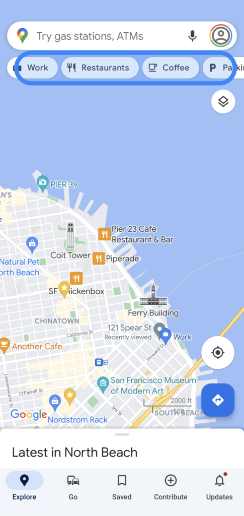 nearby in google maps