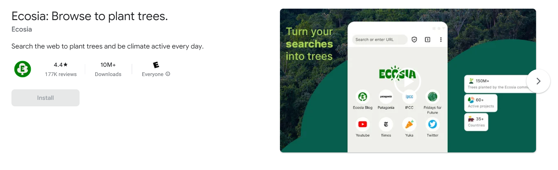 ecosia browser for android