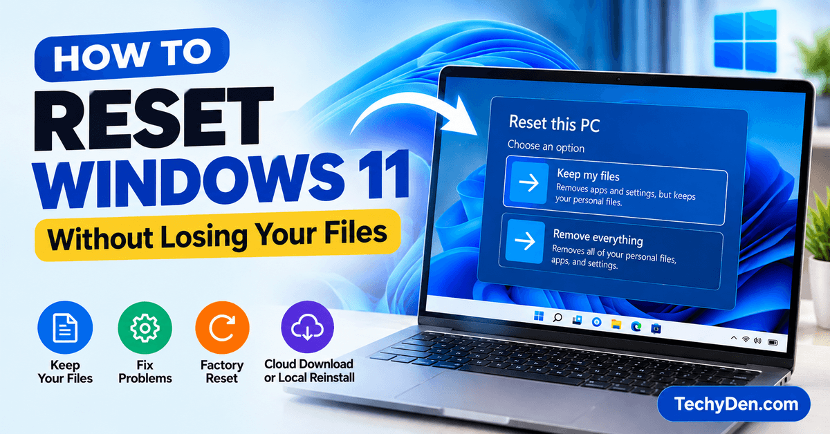 how to reset windows 11 without losing your files