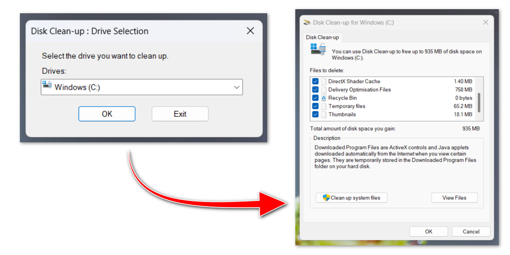 disc cleanup in windows 11