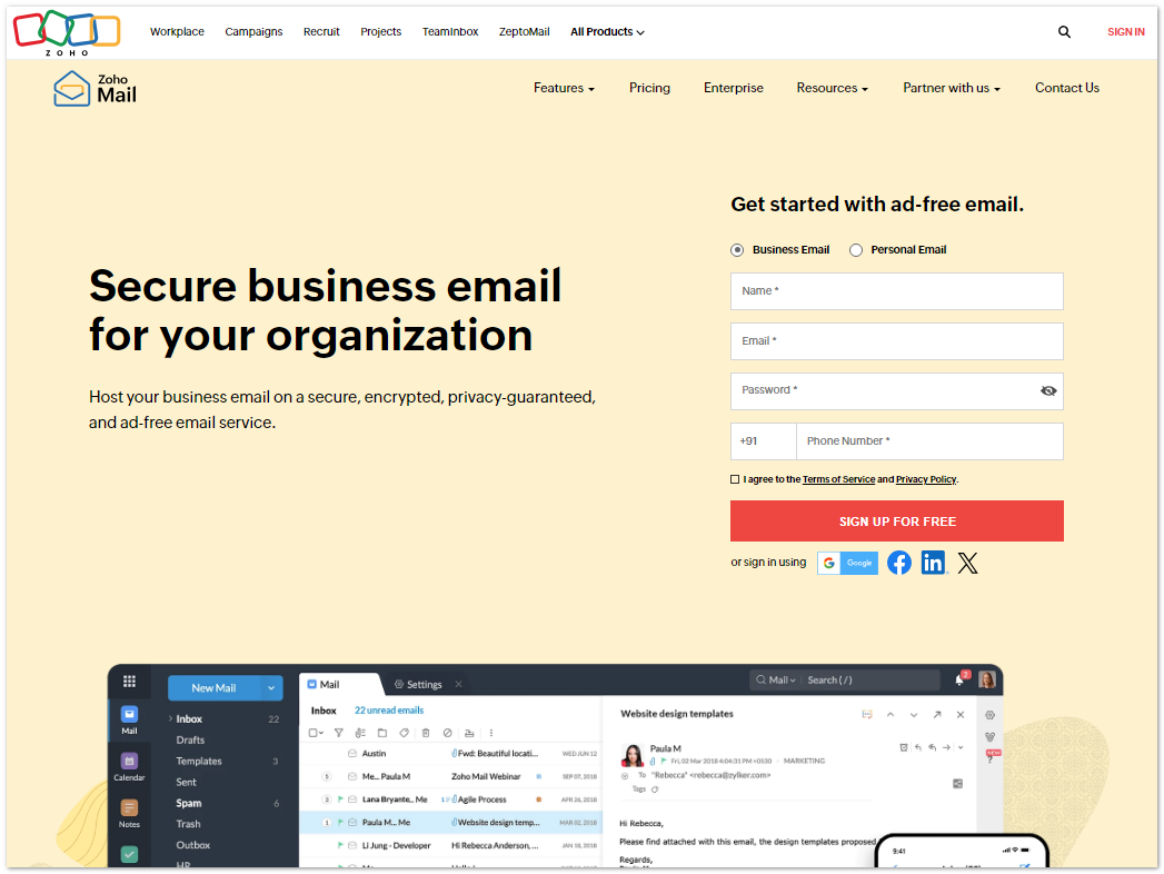 zoho mail