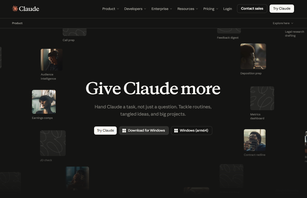 claude homepage