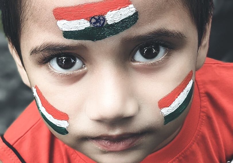boy with face paint