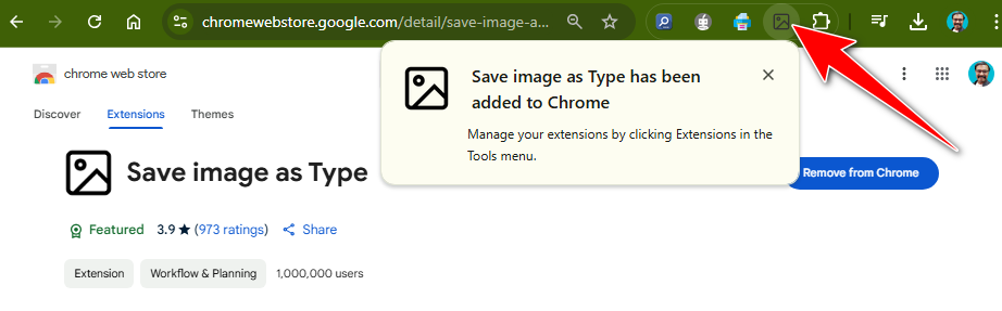 save image as type has been added to chrome