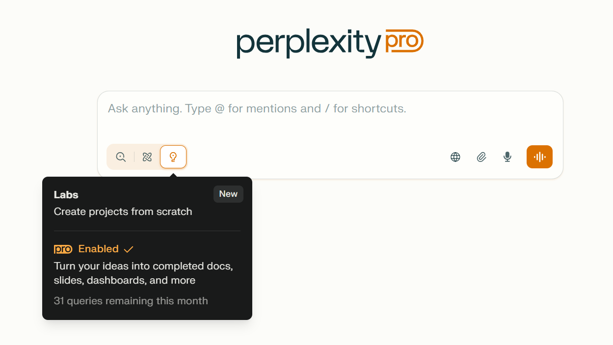 perplexity ai - Labs