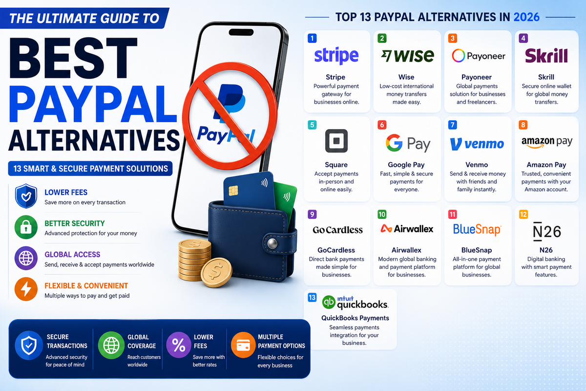 best PayPal alternatives and competitors