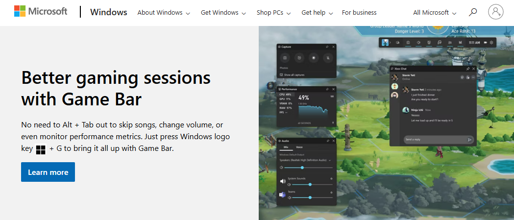 Microsoft Xbox Game Bar