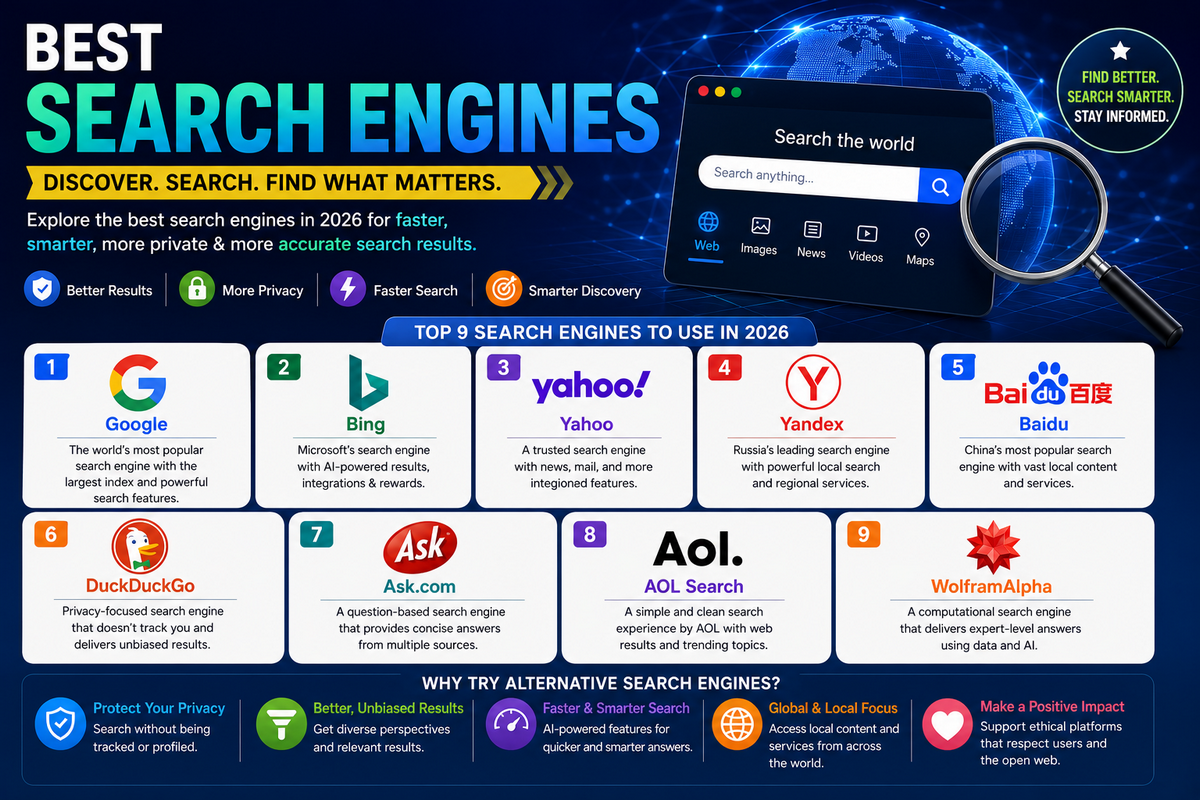 best search engines 2026