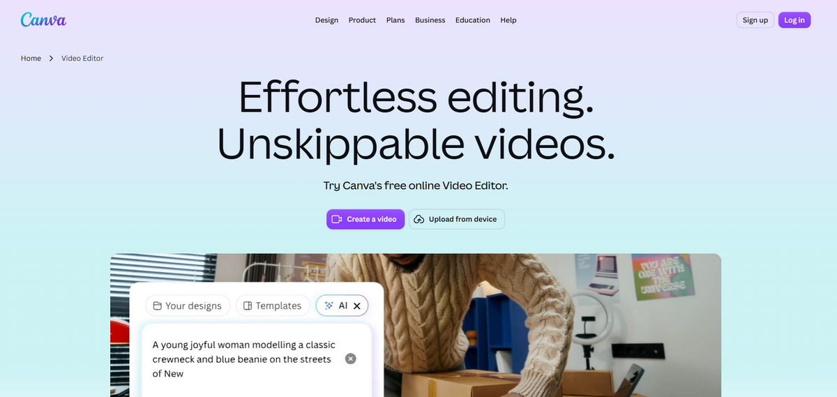 canva video editor