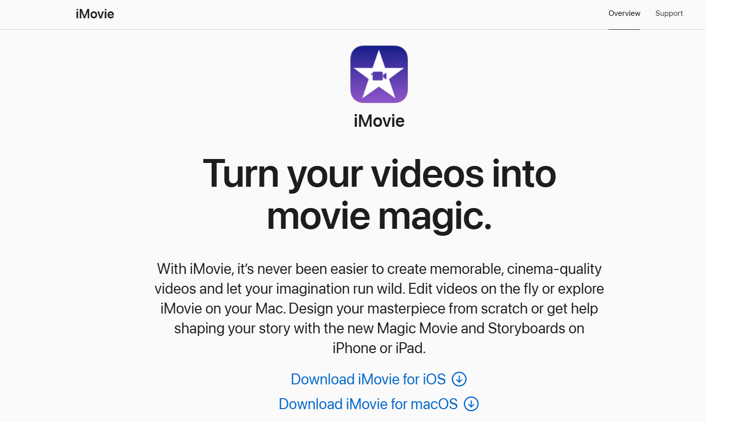 imovie video editor