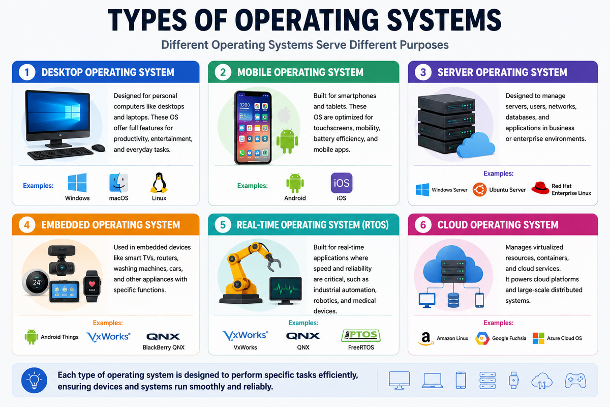 types of operating systems