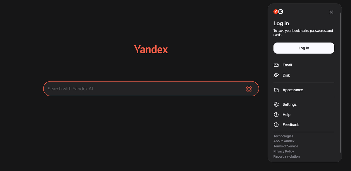 Yandex Search