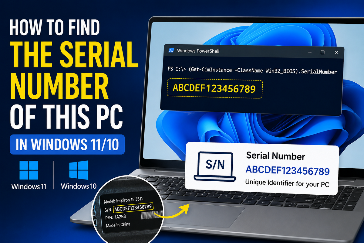 How to Find the Serial Number of This PC in Windows