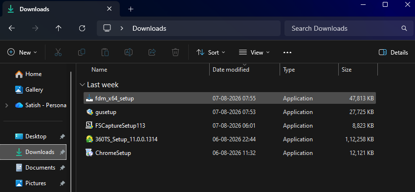 check Downloads folder