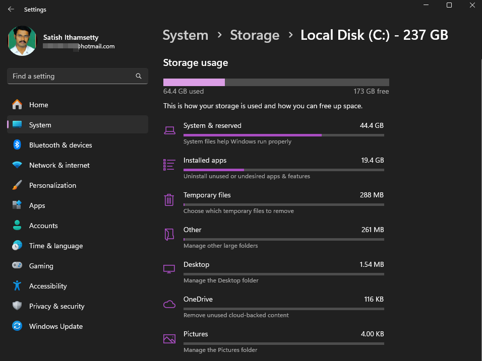 system storage