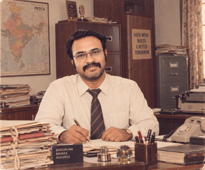21. 1980s Office Worker