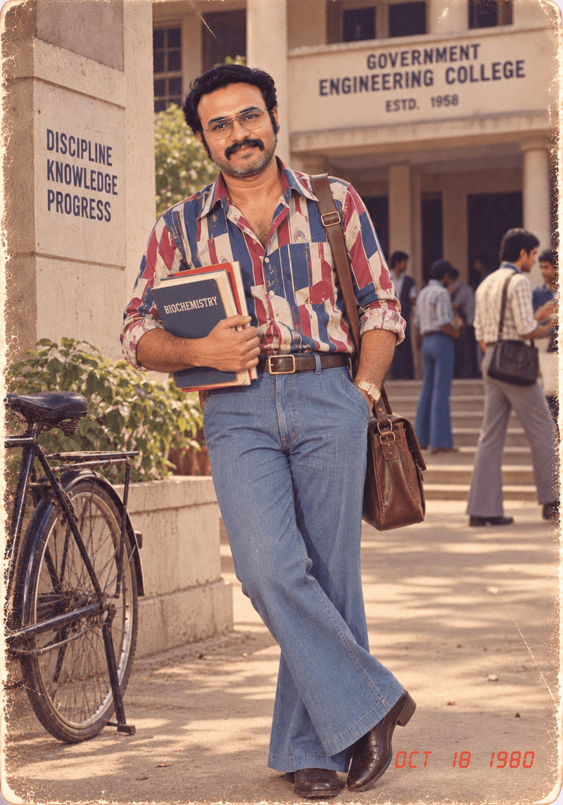 6. 1980s College Student