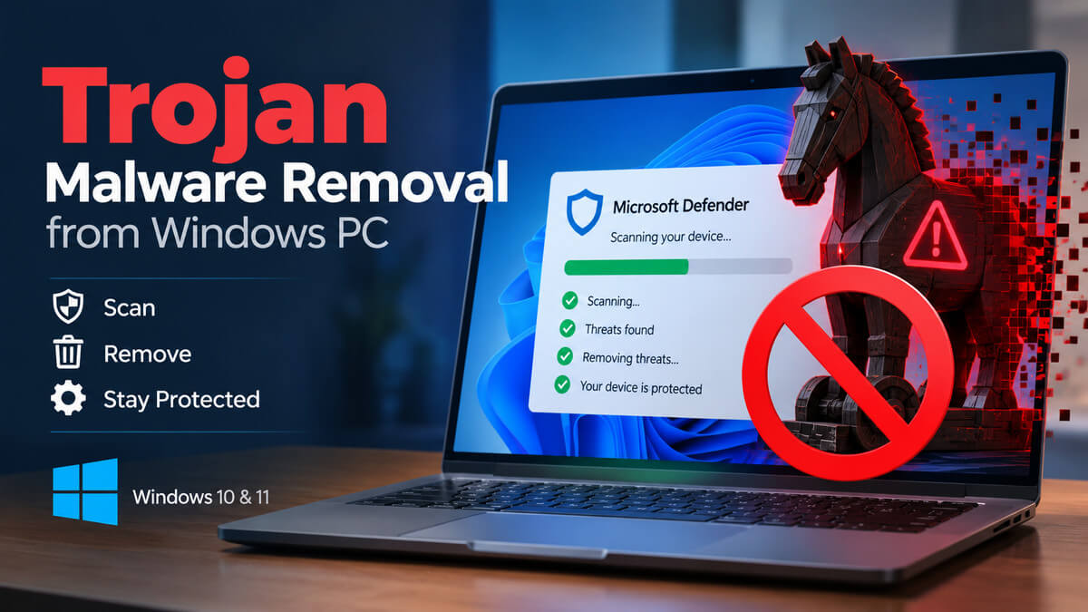 Trojan Malware Removal from windows PC