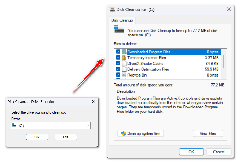 Windows 11 - disk cleanup