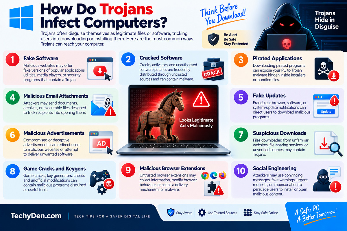how do trojans infect computers