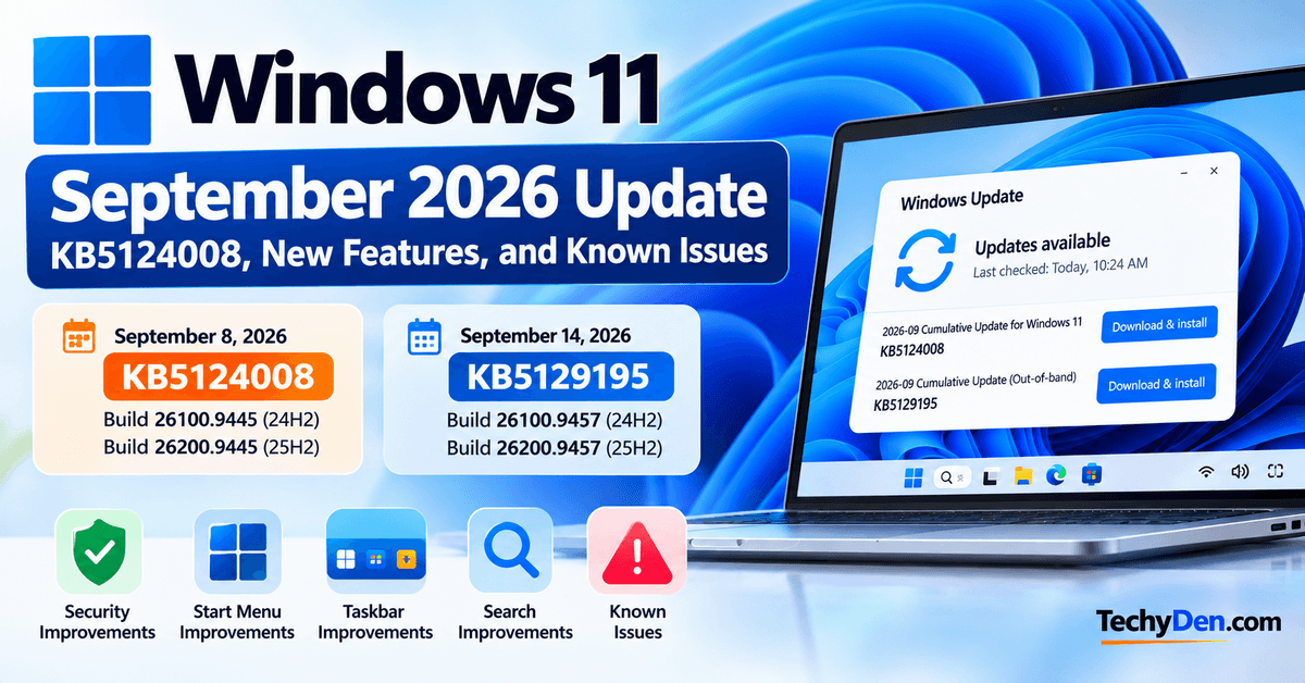 windows 11 September 2026 update - all