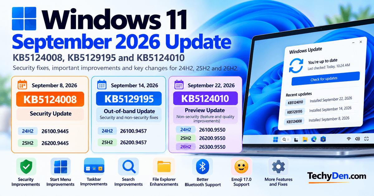windows 11 September 2026 update - latest