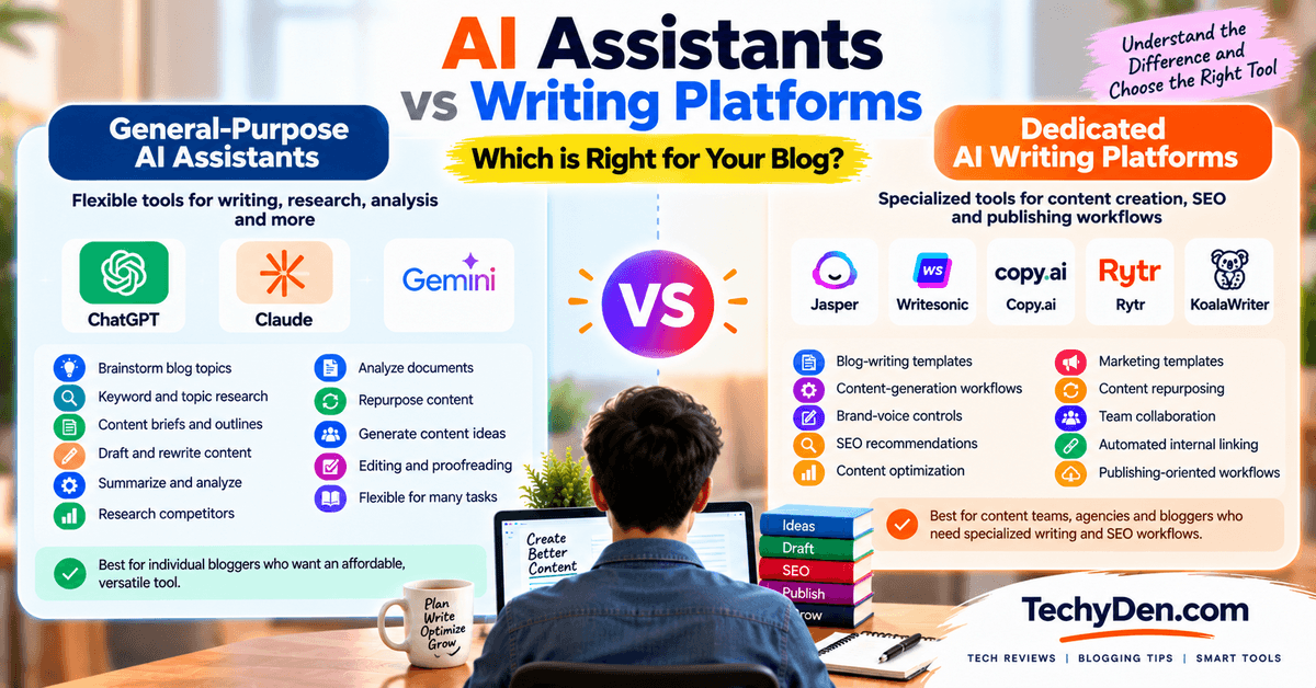 AI Writing Tools vs General-Purpose AI Assistants