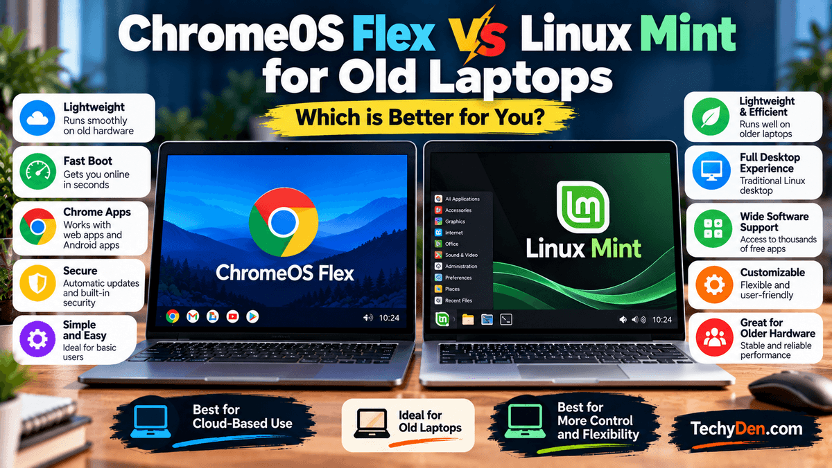 ChromeOS Flex vs Linux Mint for Old Laptops