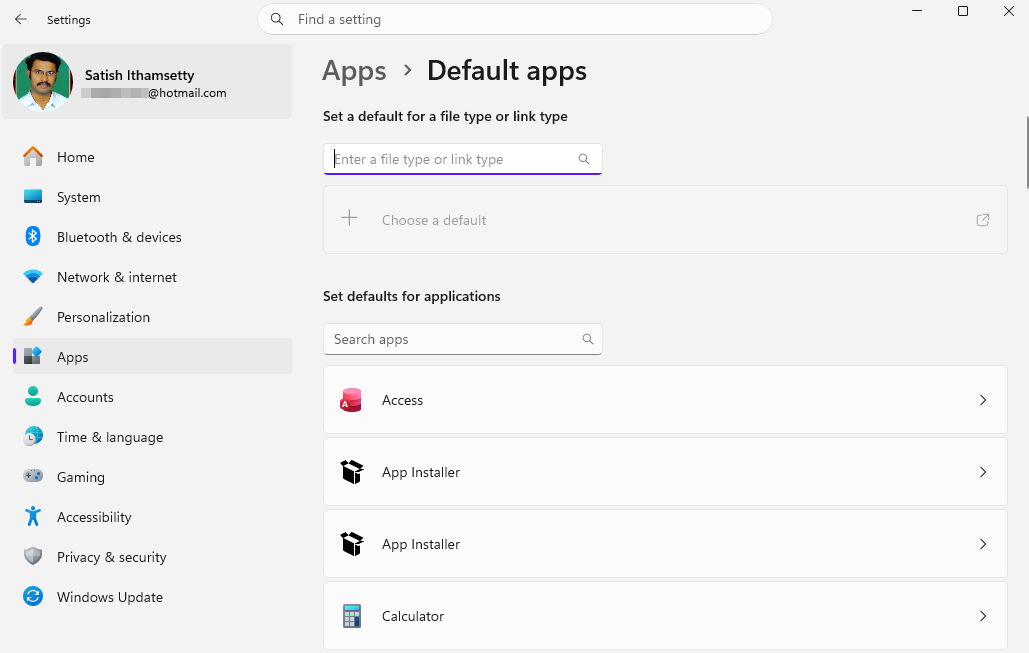 Configure Default Applications