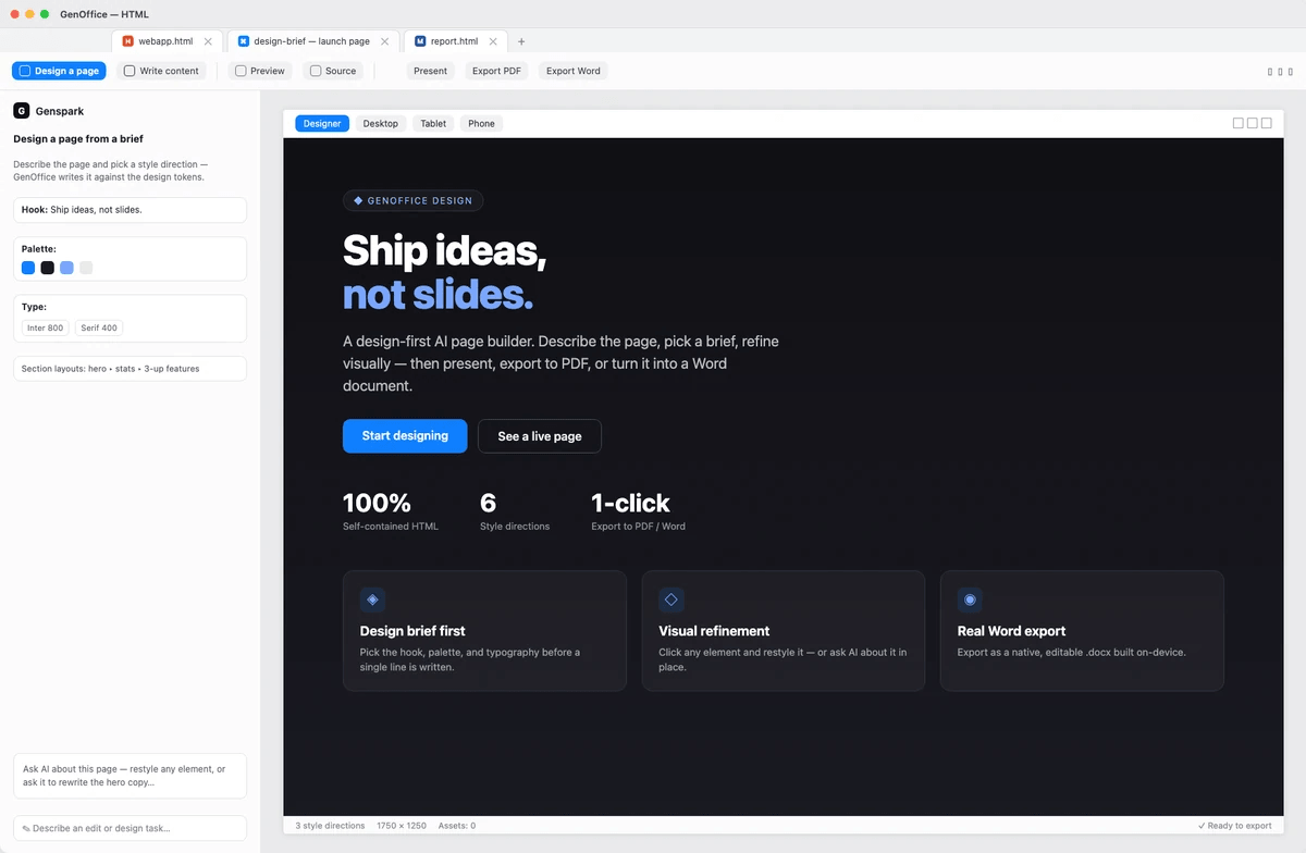 GenOffice - HTML