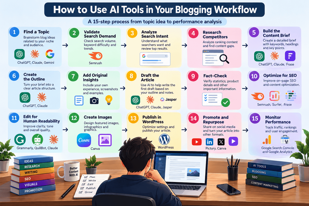 How to Use AI Tools in Your Blogging Workflow