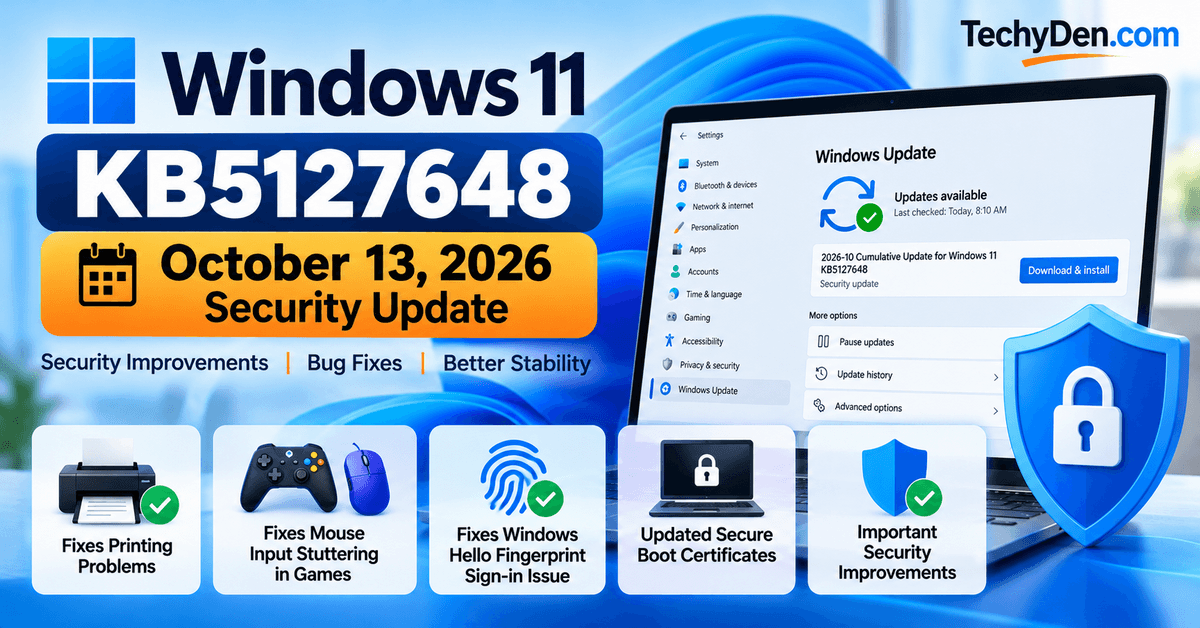 Windows 11 KB5127648 - October 13 Security Update