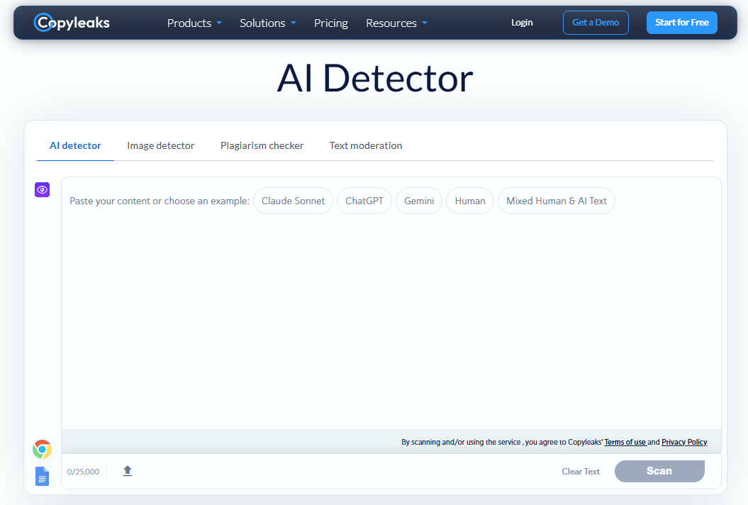 copyleaks AI Detector