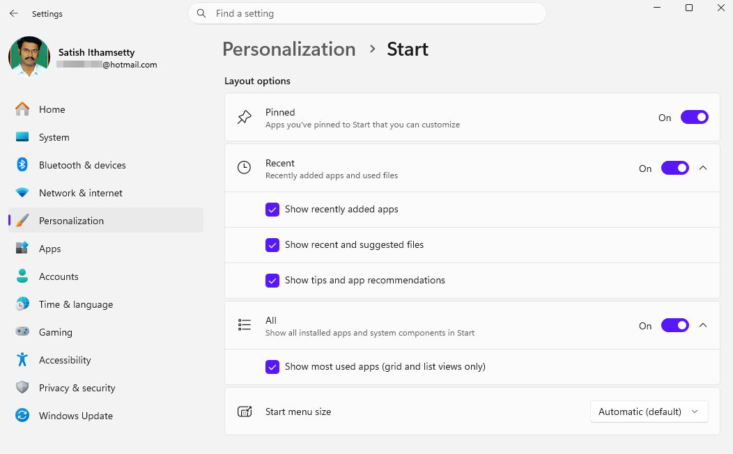customize the start button in windows 11