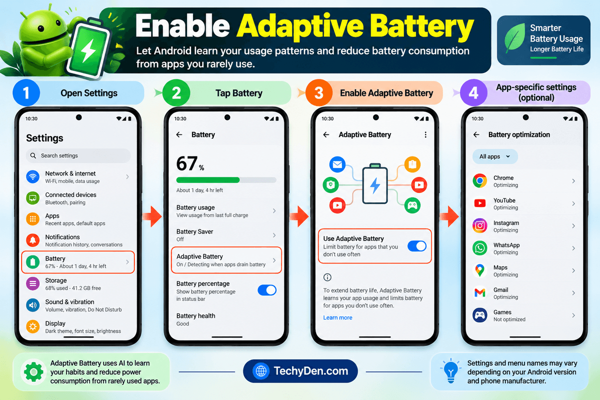 enable adaptive battery
