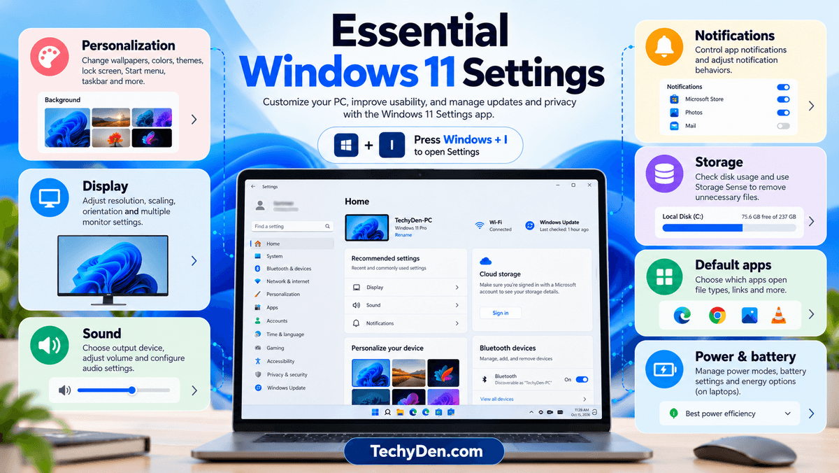 essential windows 11 settings