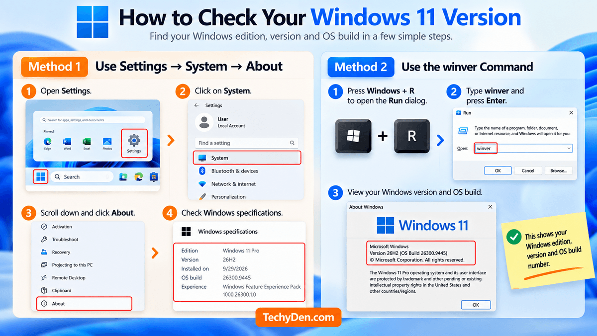 how to check your Windows 11 version