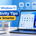 Windows 11 productivity tips for improving multitasking, organizing applications, and working more efficiently.