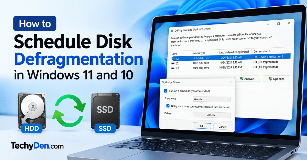 how to schedule disk defragmentation in windows 11
