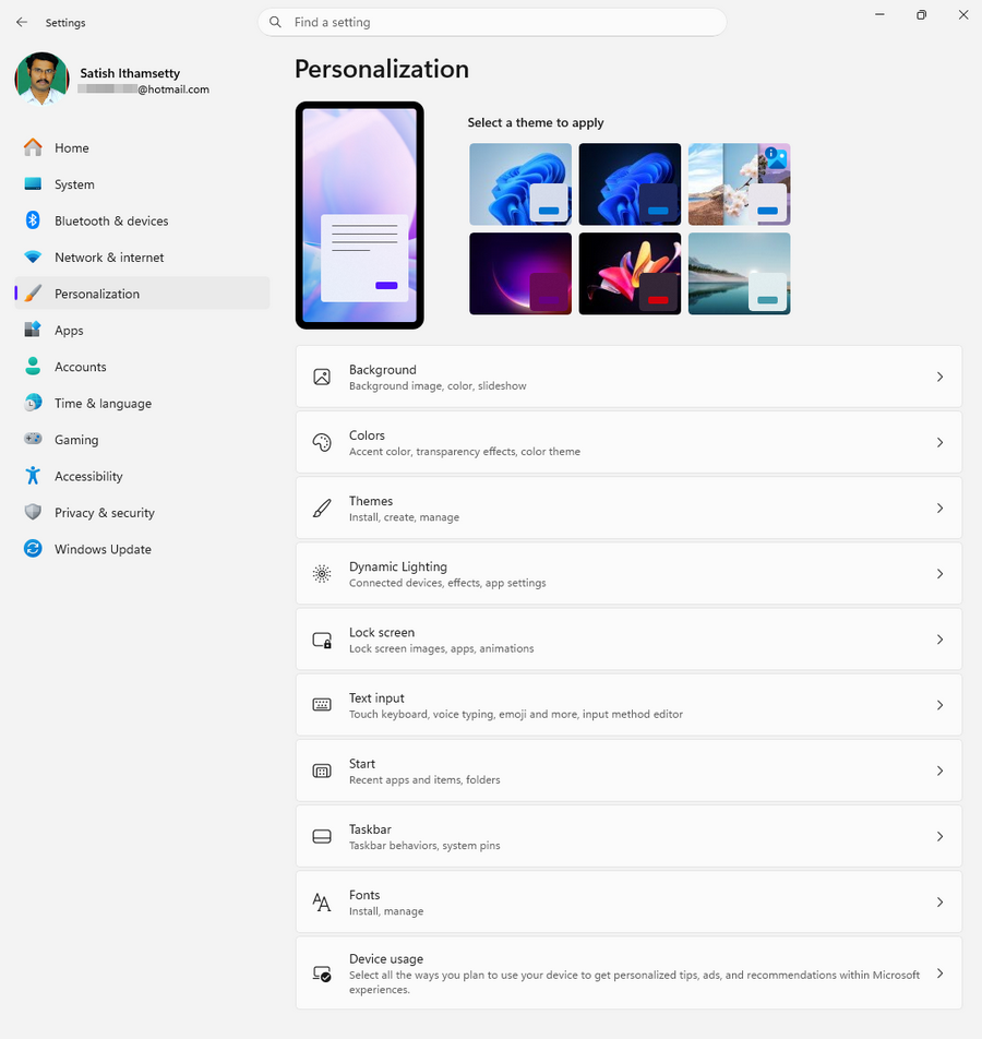 persanalization of your desktop