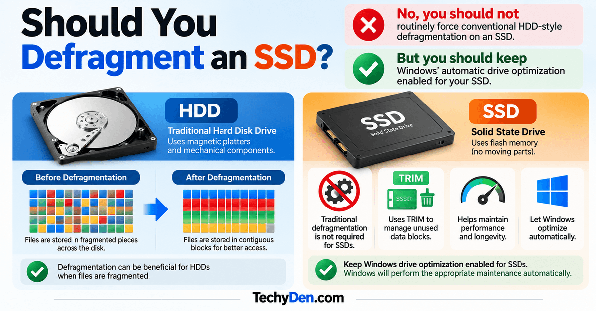 should you defragment an SSD