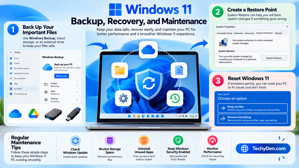 windows 11 - backup, recovery and maintanance